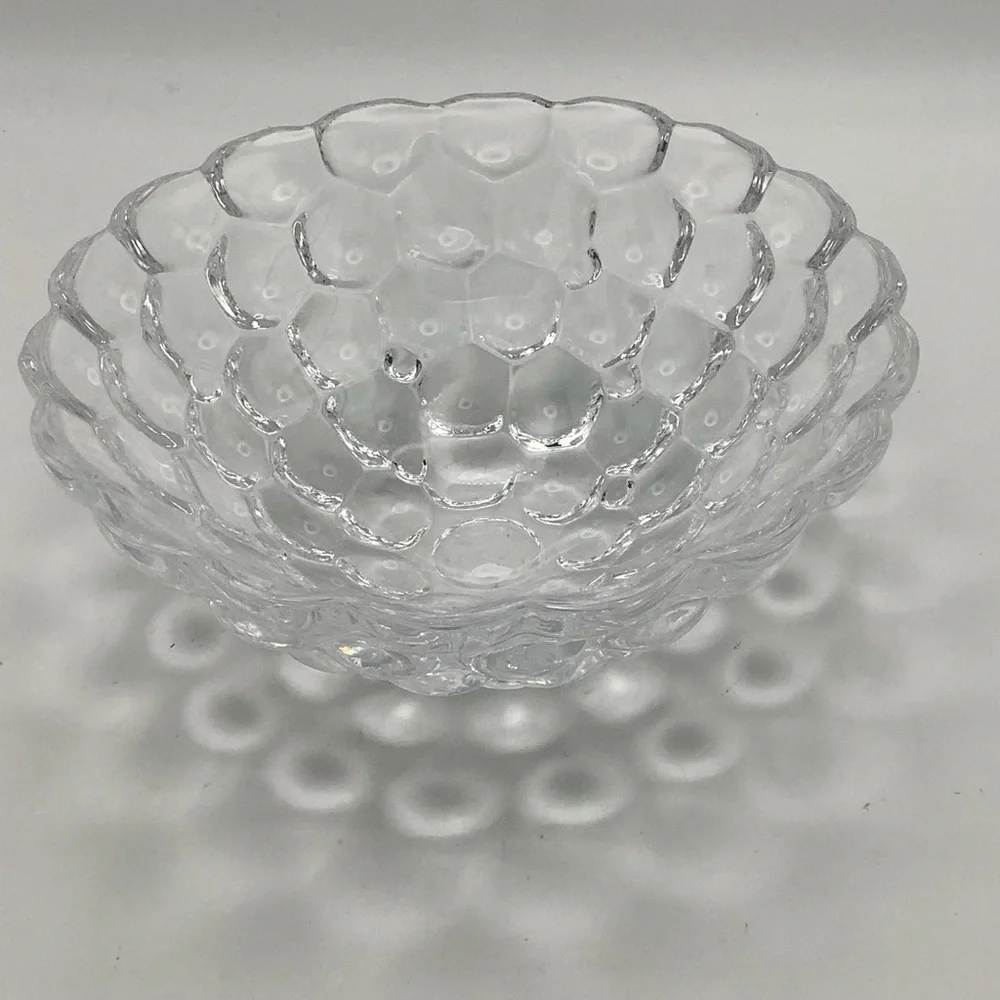 Orrefors Raspberry Crystal Glass Bowl